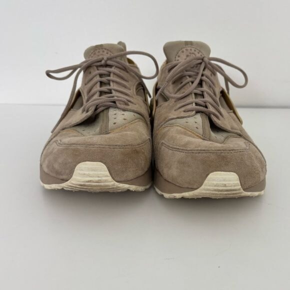 Nike Hurache Men's 10.5 Suede Mesh Taupe & Gold Festival Streetwear Athleisure - Picture 4 of 12